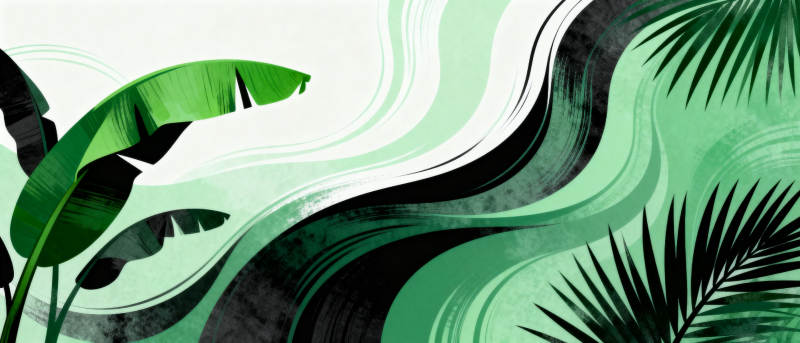 绿意盎然的热带风情图片