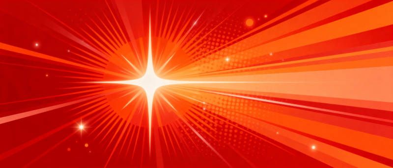 光芒四射的红色背景图片