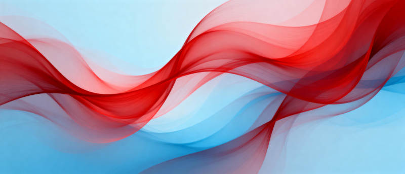 红蓝波浪交织图片