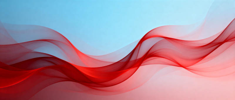 红蓝交织的波浪图片