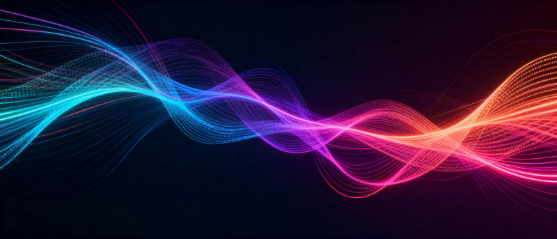 炫彩波浪光效图片