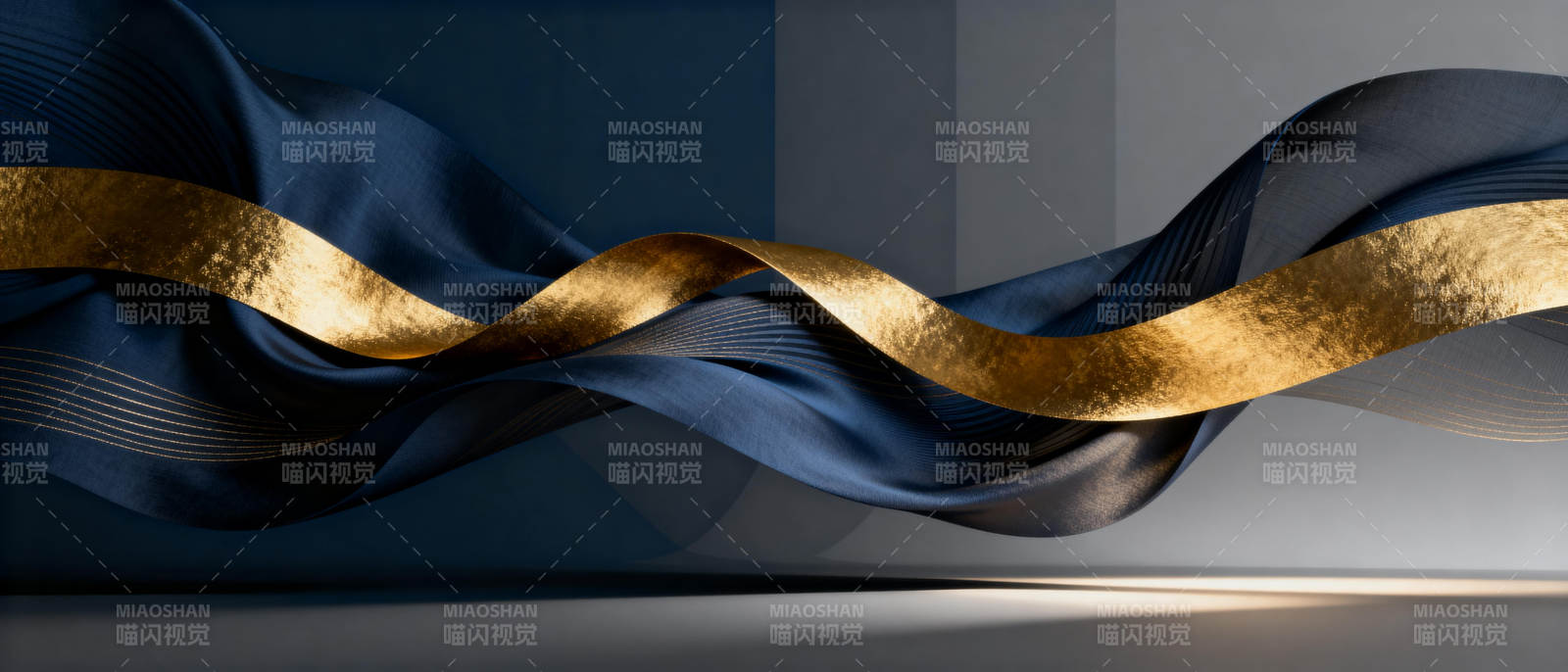 金丝蓝绸飘逸图片