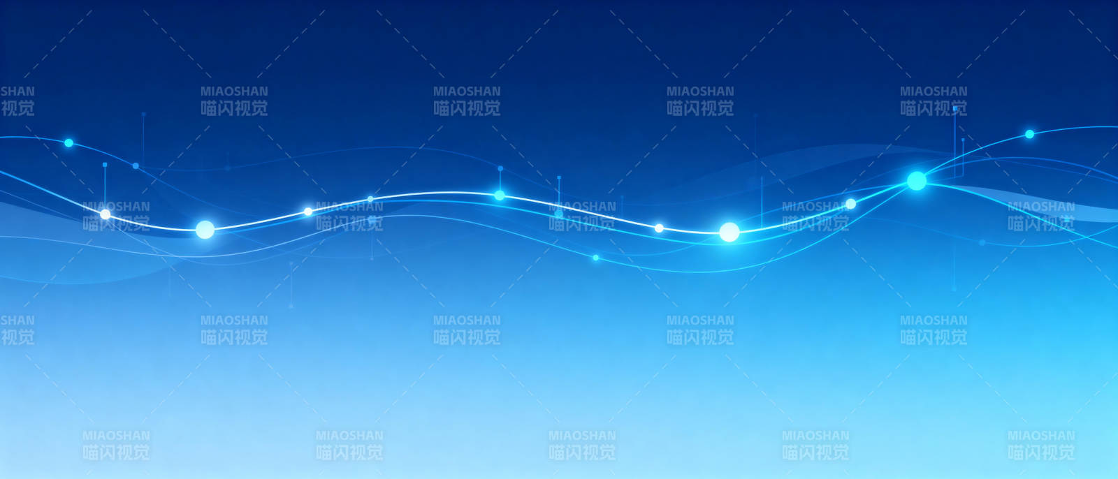 蓝色光波流动图片