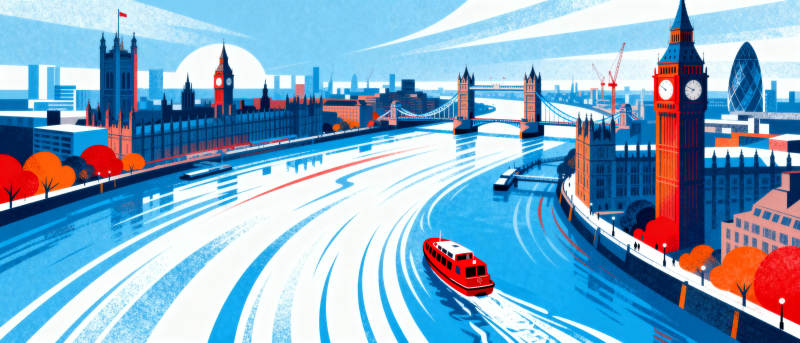 伦敦河畔风光图片