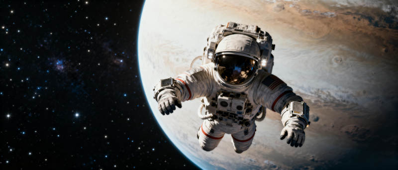 宇航员太空漂浮图片