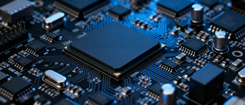 芯片电路板特写图片