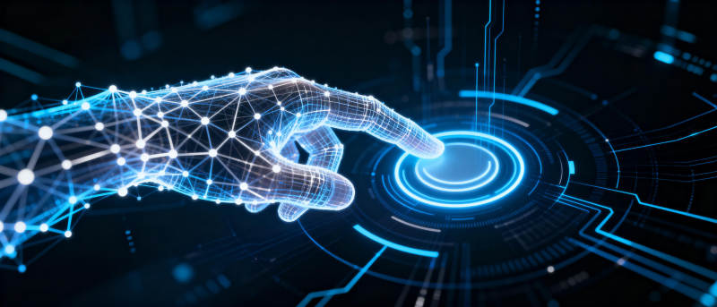 科技之手触碰未来图片