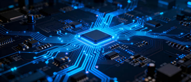 芯片电路发光图图片