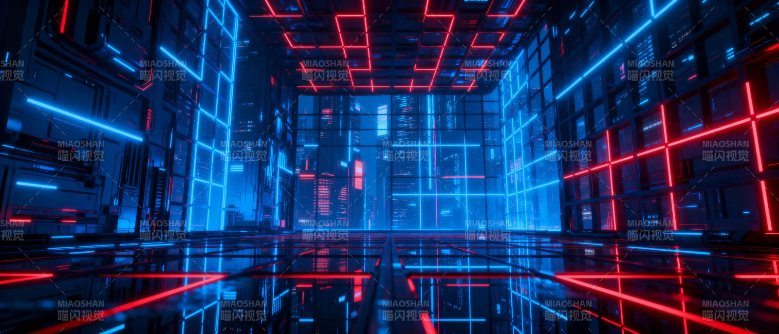 霓虹未来走廊图片