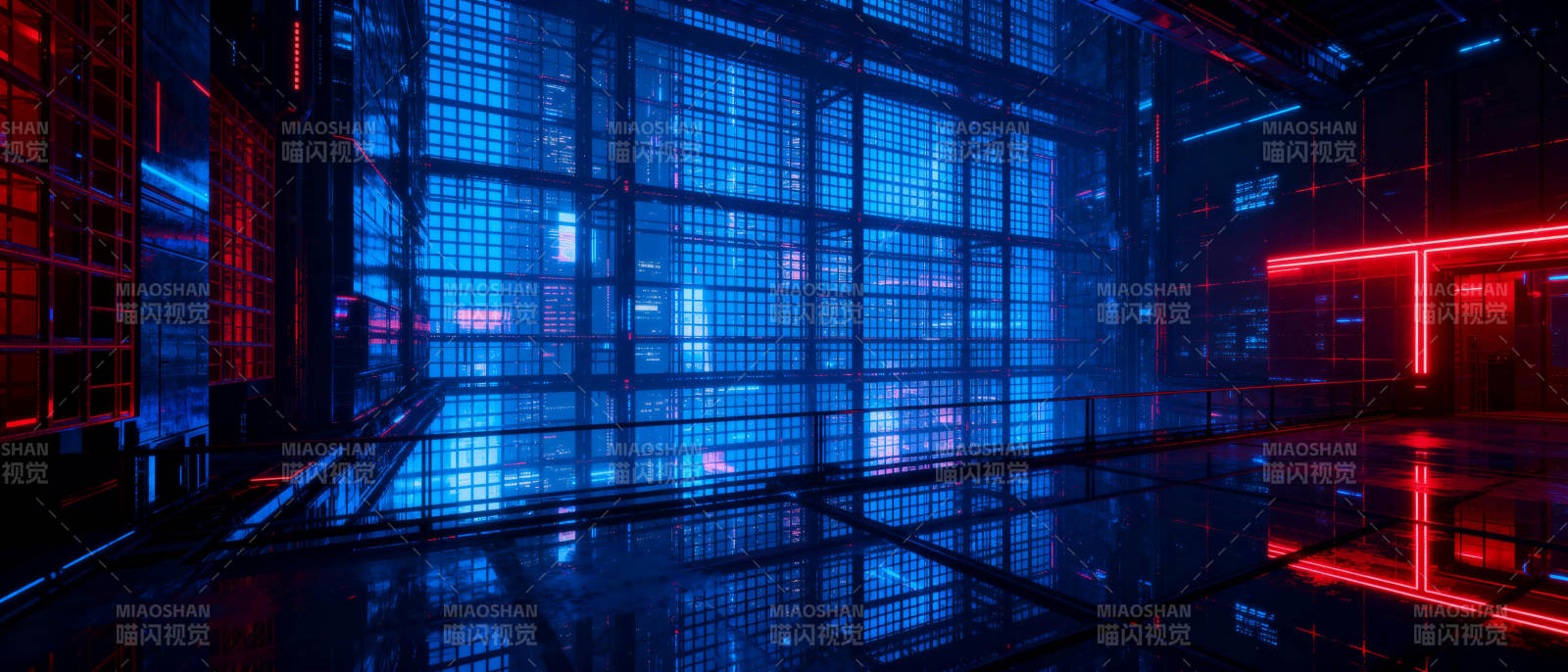 霓虹科技走廊图片