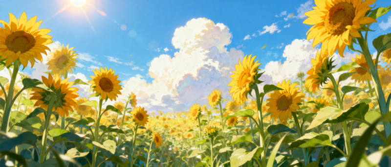 向日葵的夏日图片