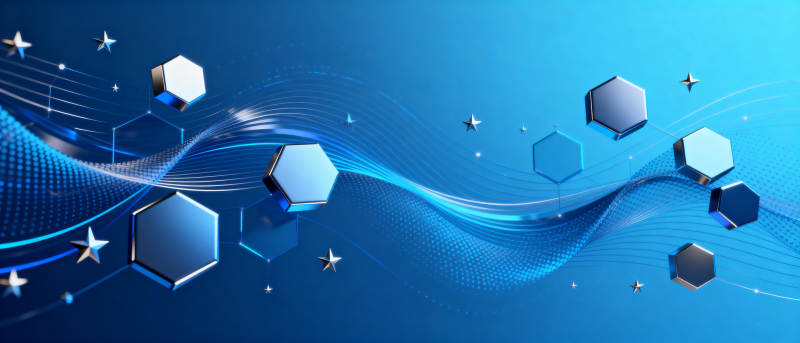 蓝色科技波浪图图片