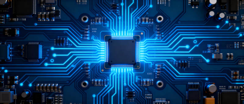 芯片电路发光图图片