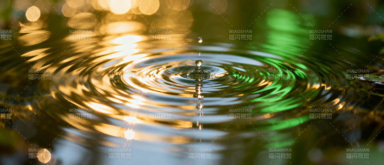 水滴涟漪光影图片