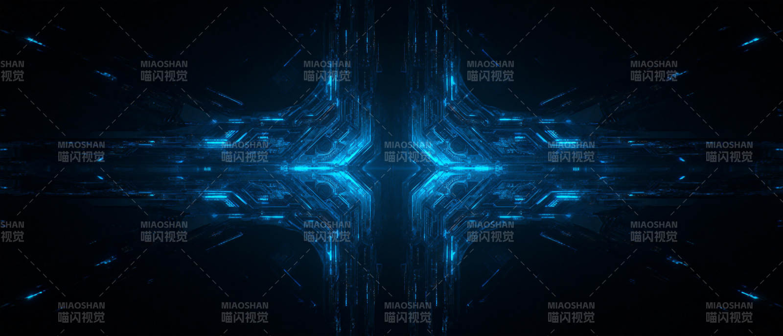 蓝色科技光效图片