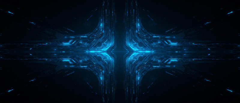 蓝色科技光效图片