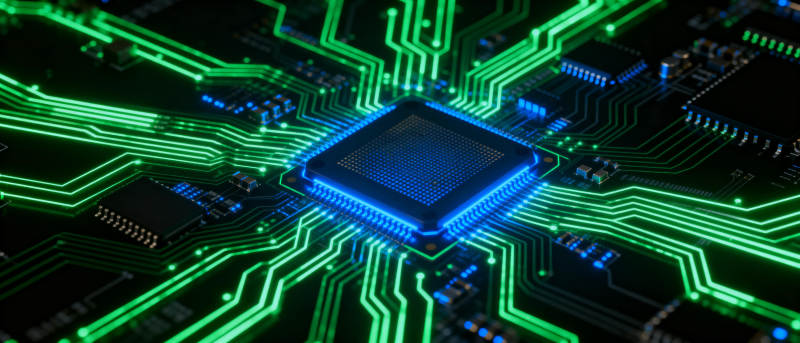 芯片电路发光图图片