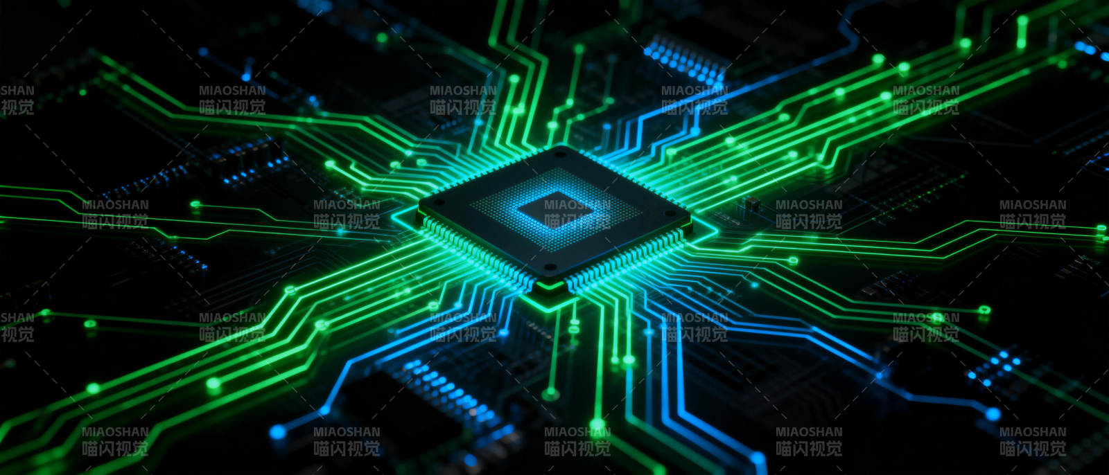 芯片电路光效图图片