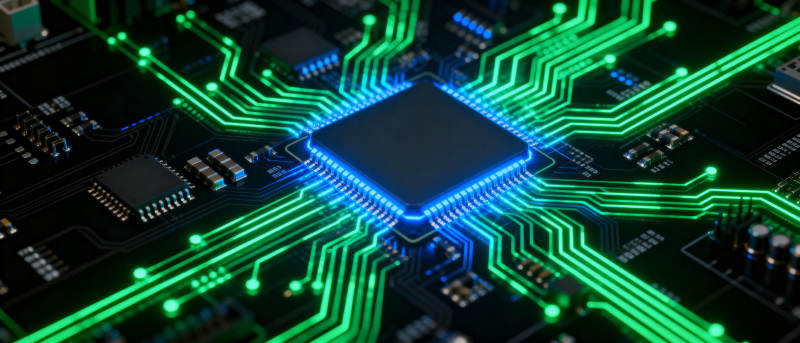 芯片电路发光图图片