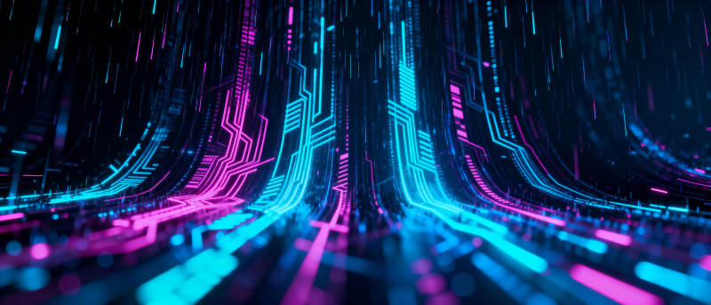 霓虹电路迷宫图片