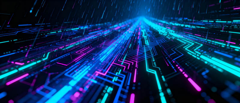 霓虹电路迷宫图片