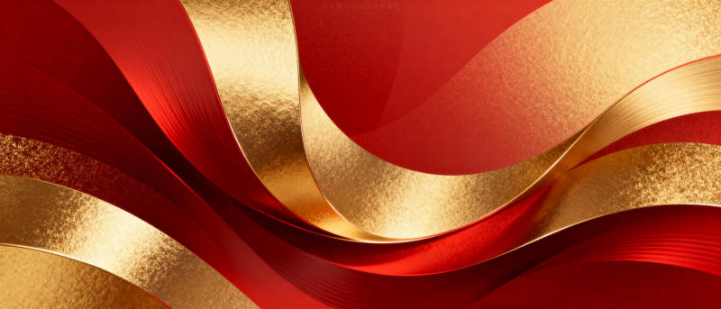 红金波浪艺术图片