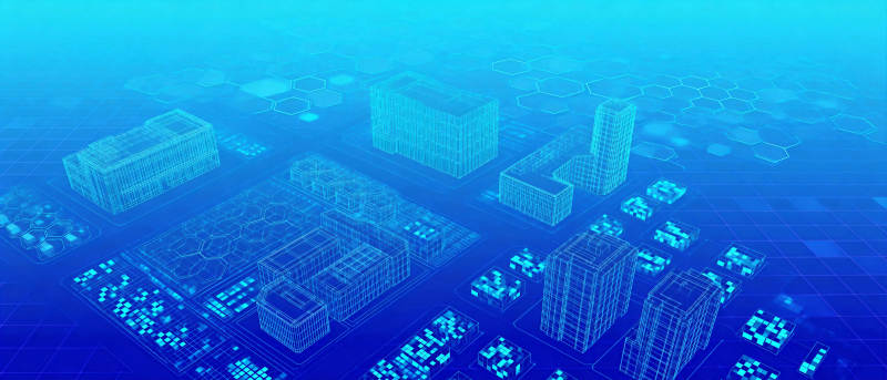 未来城市蓝光图图片