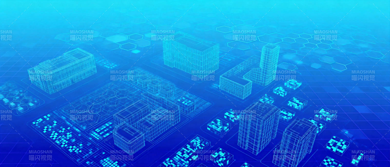 未来城市蓝光图图片