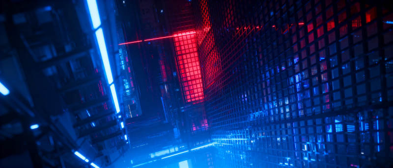 霓虹都市夜景图片