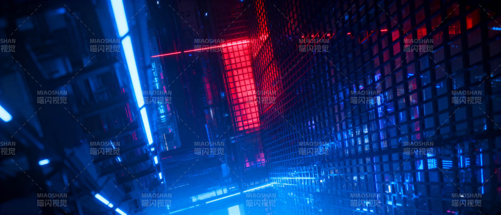 霓虹都市夜景图片