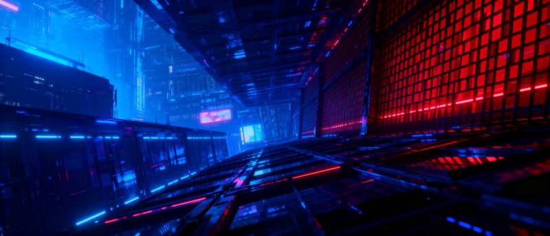 霓虹科技走廊图片