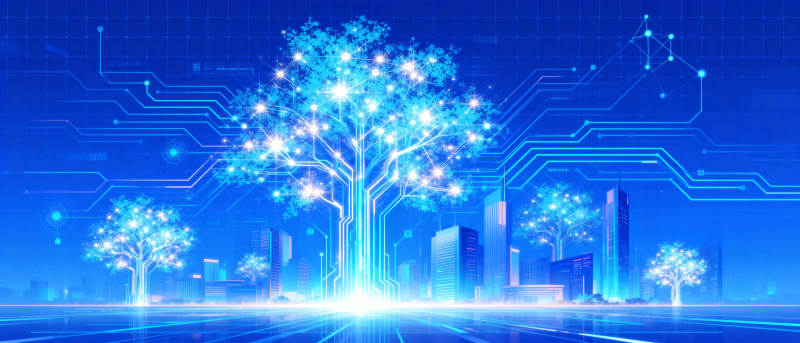 科技之树点亮未来图片