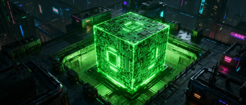 霓虹立方体图片