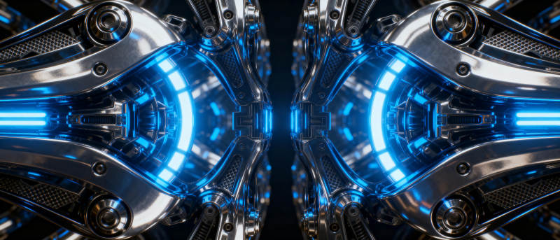 机械蓝光双翼图片