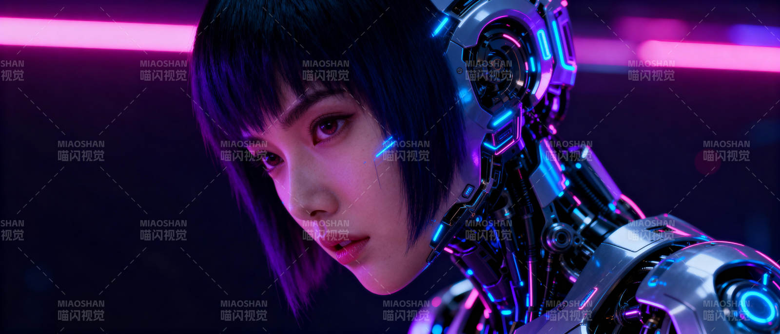 赛博少女凝视图片