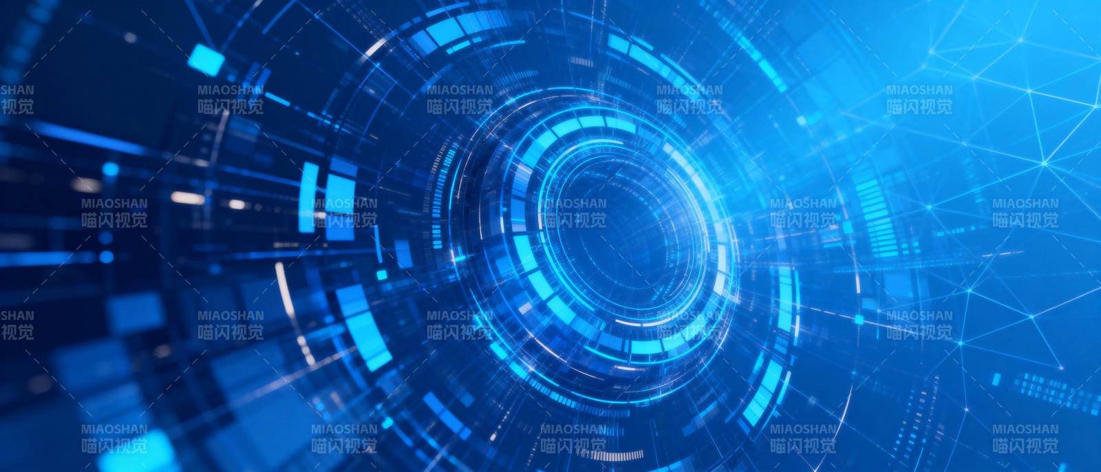 科技蓝光隧道图片