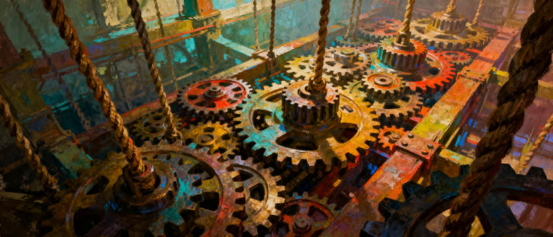 机械齿轮的奇幻世界图片
