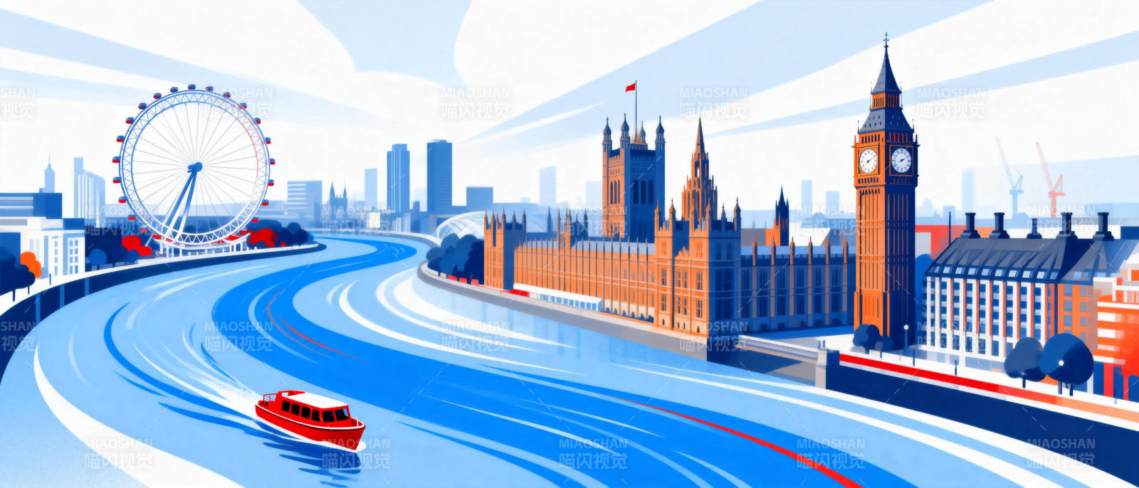 伦敦河畔风光图片