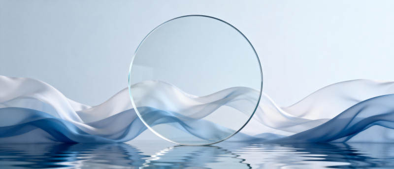 水波轻拂透明环图片