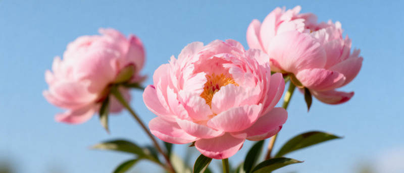 粉嫩牡丹绽放图片