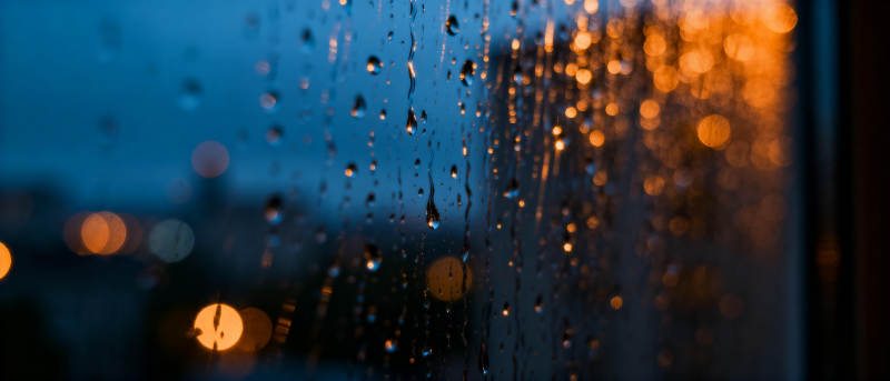 雨夜窗景图片