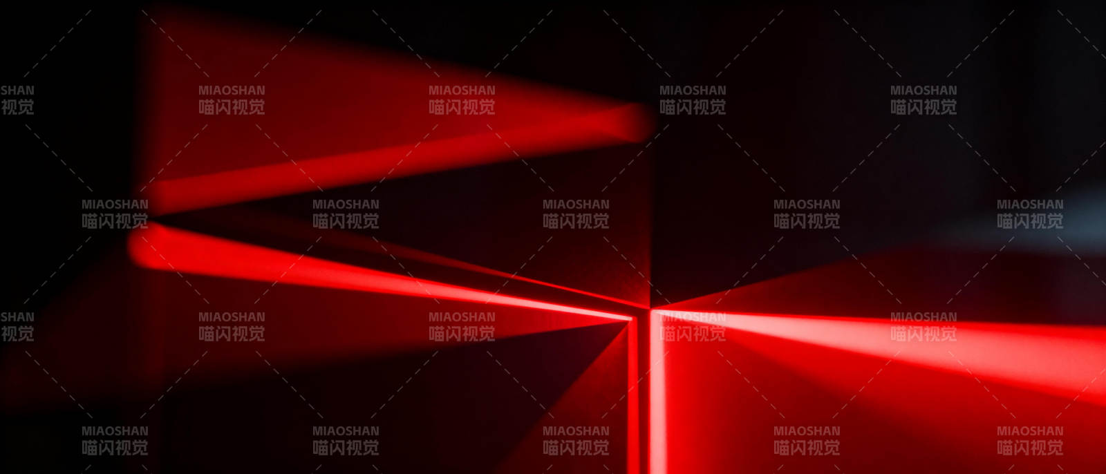 红色几何光影交错图片