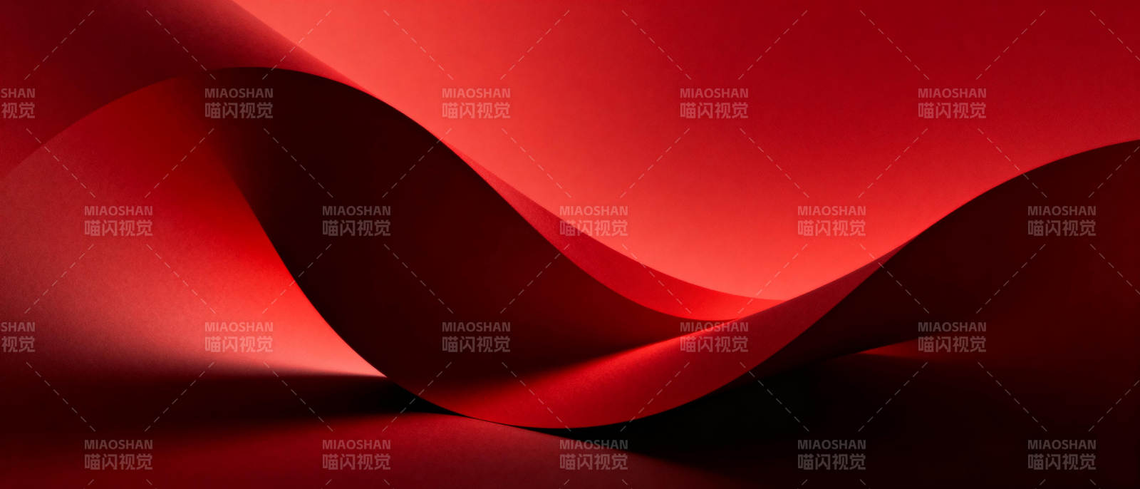 红色波浪艺术图片