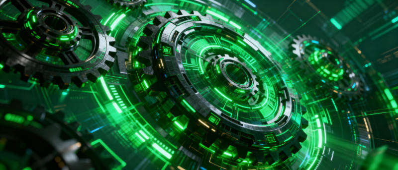 绿色科技齿轮图片