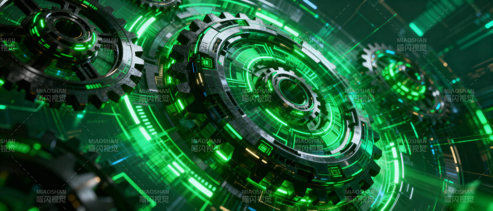 绿色科技齿轮图片