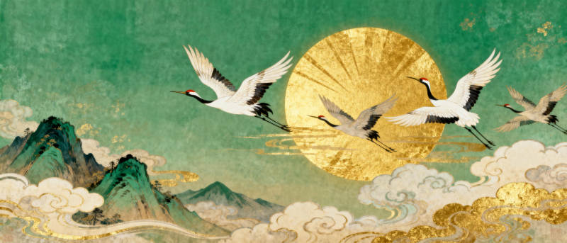 鹤舞金日山云间图片