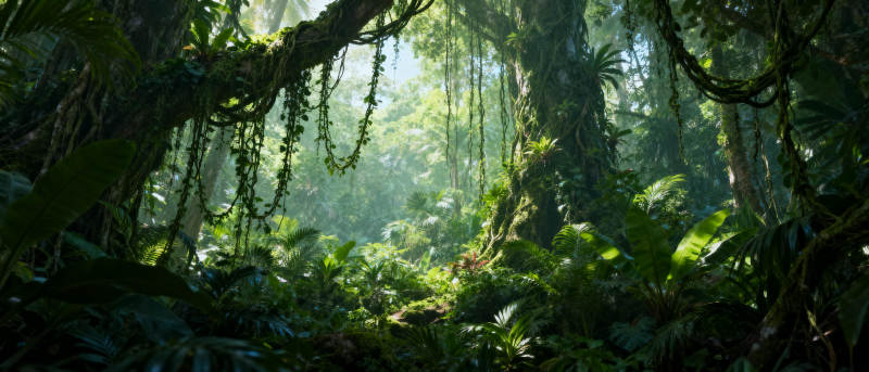 热带雨林深处图片
