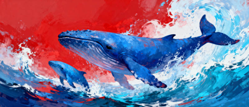 鲸跃红海图片