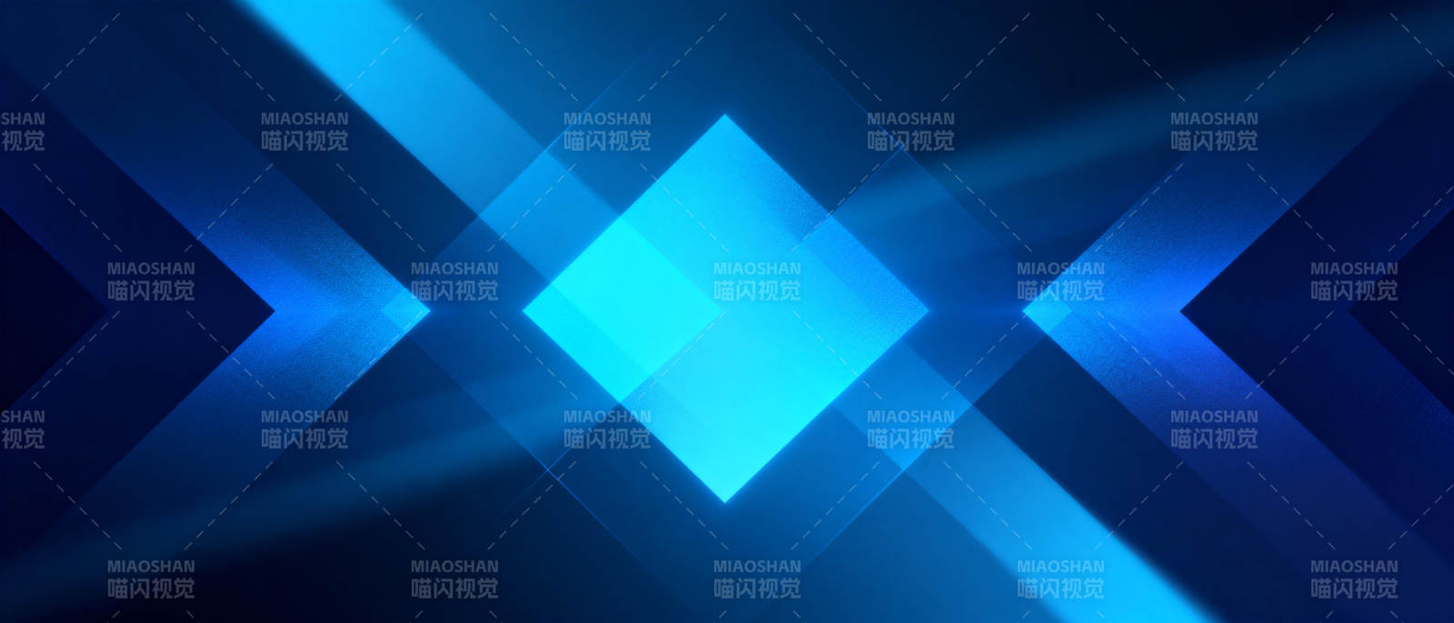 蓝色几何光影图片