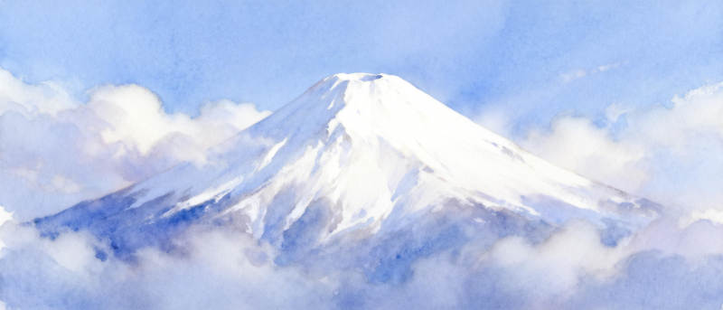 富士山雪景图片